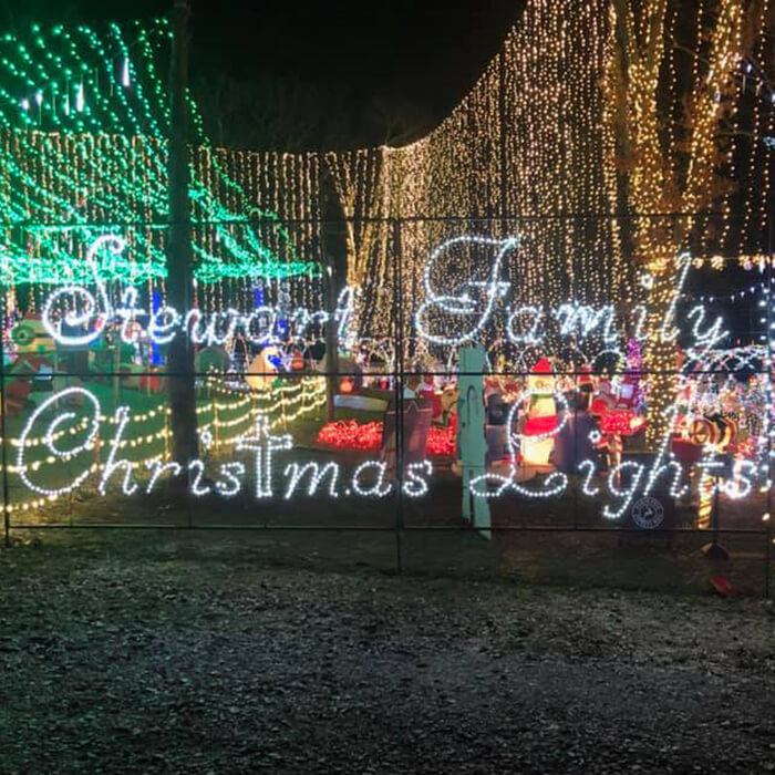 Stewart Family Display & Fayetteville Square Christmas Light Tour